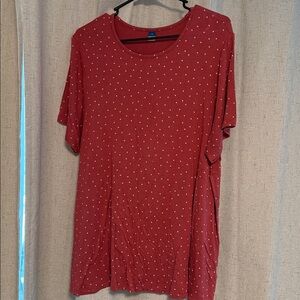 Old Navy Coral/Red Tee with White Dots
